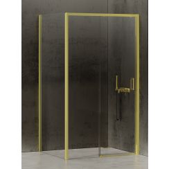 New Trendy Prime Light Gold box doccia 160x80 cm rettangolare oro lucida/vetro trasparente K-1461