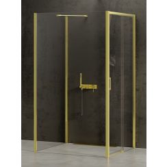 New Trendy Prime Light Gold box doccia 120x100 cm rettangolare oro lucida/vetro trasparente K-1646