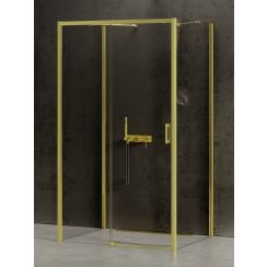 New Trendy Prime Light Gold box doccia 130x90 cm rettangolare oro lucida/vetro trasparente K-1114