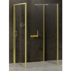 New Trendy Prime Light Gold box doccia 120x100 cm rettangolare oro lucida/vetro trasparente K-1515