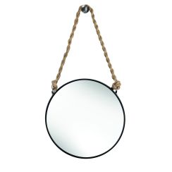 Kleine Wolke Rope Mirror specchio 39.5x23 cm rotonda nero 8653926886