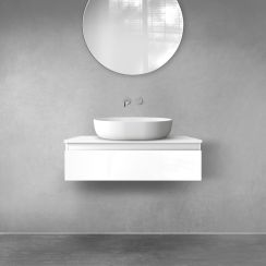 Oltens Vernal armadietto 80x45.6x23.6 cm sottolavabo sospeso bianco 60010000