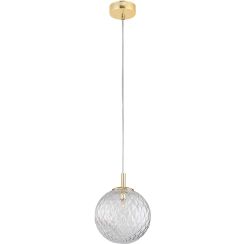 TK Lighting Cadix lampada sospesa 1x6 W trasparente-oro 4609