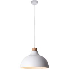 TK Lighting Cap lampada sospesa 1x15 W bianco-legno 2070