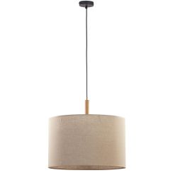 TK Lighting Deva Nature lampada sospesa 1x15 W nero-grigio/cenere-legno-beige 6107
