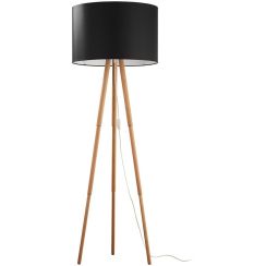 TK Lighting Tokyo lampada da terra 1x15 W nero-legno 5286
