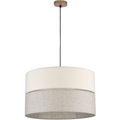 TK Lighting Eco lampada sospesa 3x15 W nero-grigio/cenere-legno-beige 5773