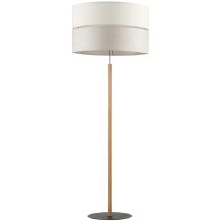 TK Lighting Eco lampada da terra 1x15 W nero-grigio-legno-beige 5597