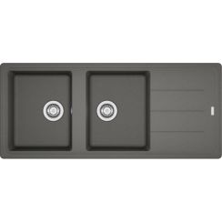 Franke Basis lavello in granito 116x50 cm grigio/grafite/inox 114.0676.262