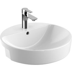 Geberit Variform lavabo 50x50 cm rotonda da incasso bianco lucida 500.782.00.2