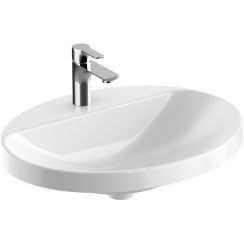 Geberit Variform lavabo 60x48 cm ovale da incasso bianco lucida 500.726.00.2