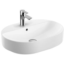 Geberit Variform lavabo 60x45 cm ovale da mobile-da appoggio bianco lucida 500.777.00.2