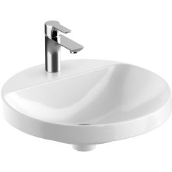 Geberit Variform lavabo 48x48 cm rotonda da incasso bianco lucida 500.707.00.2