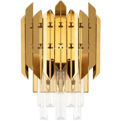 Moosee Majestic lampada da parete 1x40 W trasparente-oro MSE010100365