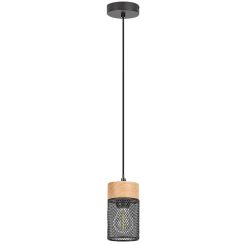 Rabalux Callum lampada sospesa 1x25 W nero-legno 72041