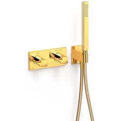 Tres B-System rubinetto per vasca e doccia da incasso con termostato oro 30725201OR