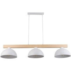 TK Lighting Oslo lampada sospesa 3x15 W bianco-legno 4712