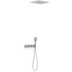 Tres B-System set doccia da incasso con termostato con soffione acciaio 30725306AC