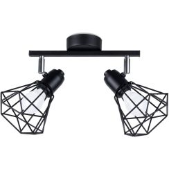 Sollux Lighting Artemis lampada da soffitto 2x40 W nero SL.1106