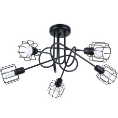 Sollux Lighting Beluci lampada da soffitto 5x12 W nero SL.1119