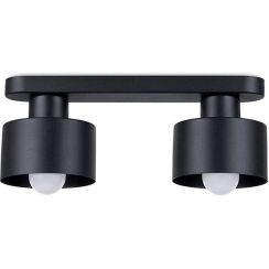 Sollux Lighting Savara lampada da soffitto 2x60 W nero SL.1130