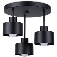 Sollux Lighting Savara lampada da soffitto 3x60 W nero SL.1131