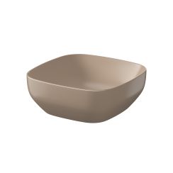 Cersanit Larga lavabo 38x38 cm quadrata da appoggio marrone/beige K677-058