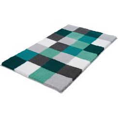 Kleine Wolke Caro tappetino da bagno 120x70 cm rettangolare bianco-grigio-nero-verde-mix di colori 5426675225