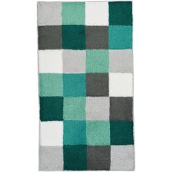 Kleine Wolke Caro tappetino da bagno 105x60 cm rettangolare bianco-grigio-nero-verde-mix di colori 5426675382