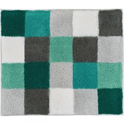Kleine Wolke Caro tappetino da bagno 65x55 cm rettangolare bianco-grigio-marrone-nero-verde-mix di colori 5426675539