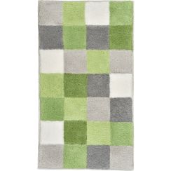 Kleine Wolke Caro tappetino da bagno 150x85 cm rettangolare bianco-grigio-nero-verde-mix di colori 5426617453