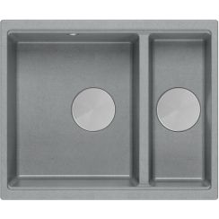 Quadron Logan lavello graniteq 55x46 cm grigio/grafite/inox HCQL5646U5-BS_U
