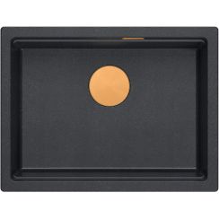 Quadron Logan lavello graniteq 56x45 cm nero-grigio/grafite/inox HQJ6045U8PVDC1U