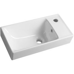 Sapho Nuali lavabo 49.9x24.8 cm rettangolare a parete bianco TU0122