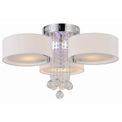 Light Prestige Gambela lampada da soffitto 3x40 W bianco-cromo LP-991/3CWH