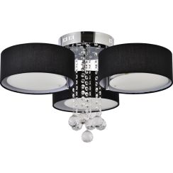 Light Prestige Gambela lampada da soffitto 3x40 W nero-cromo LP-991/3CBK