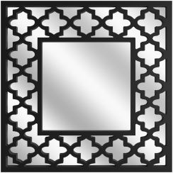 Styler Ornament specchio 50x50 cm quadrata nero LU-12336