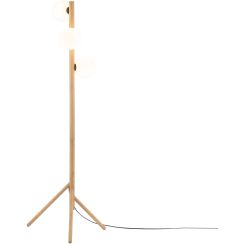 TK Lighting Estera Wood lampada da terra 3x6 W bianco 5809