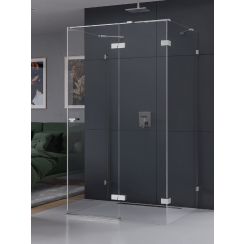 New Trendy Eventa box doccia 100x90 cm rettangolare cromo lucida/vetro trasparente EXK-4586