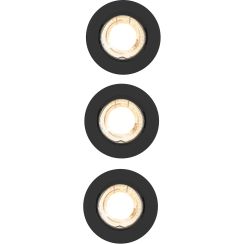Nordlux Canis lampada da incasso 3x4.7 W nero 49370103
