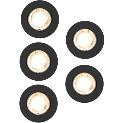 Nordlux Canis lampada da incasso 5x4.7 W nero 49750103