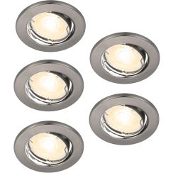 Nordlux Canis lampada da incasso 5x4.7 W nichel 49750155