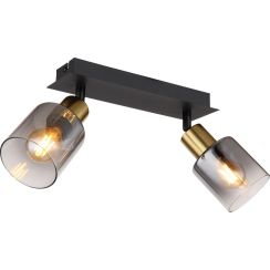 Globo Lighting Hollys lampada da soffitto 2x40 W nero-oro 54310-2
