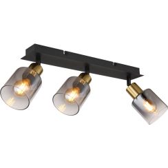 Globo Lighting Hollys lampada da soffitto 3x40 W nero-oro 54310-3