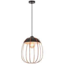 Rabalux Svens lampada sospesa 1x60 W nero-arancione 72034