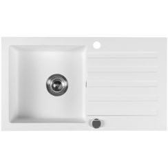 Sapho lavello in granito 78x44 cm bianco GR7201
