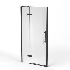 Ravak Cool! porta doccia 110 cm a battente nero opaca/vetro trasparente X0VVDC300Z1