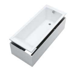 Schedline Milos Set vasca da bagno con supporto 170x70 cm bianco 3WSP.MS1P-17070