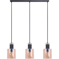Kaja Alto lampada sospesa 3x40 W nero-oro-ambra K-5258