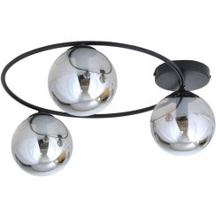Emibig Sopra lampada da soffitto 3x10 W nero-fumé 1256/3
